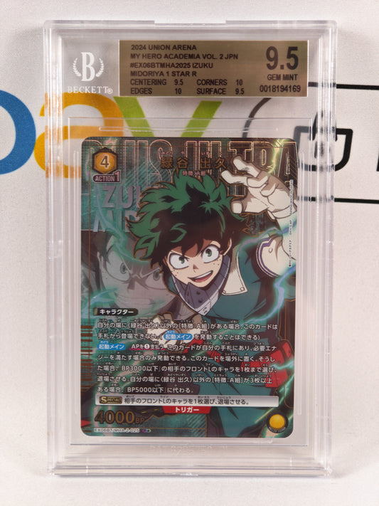 IZUKU MIDORIYA UNION ARENA MY HERO ACADEMIA EX06BTMHA2025 R* Beckett 9,5 JP
