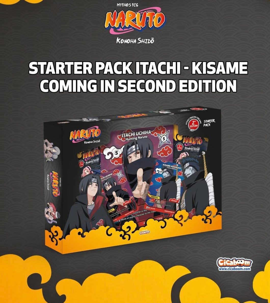 Naruto Mythos TCG Itachi Starter Pack Second Edition pre-order